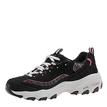 【中古】【輸入品・未使用】Skechers レディース D'Lites-Me Time スニーカー, Black-hot Pink, 9 Wide|スカイマーケットプラス