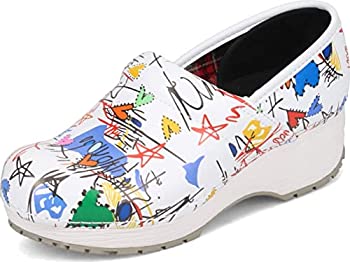 【中古】【輸入品・未使用】Skechers Work Clog SR Slip Resistant Womens Shoes White/Multi 7