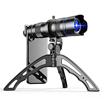 【中古】【インポート品・未当て嵌める】Apexel 20-40倍望遠レンズ 固定ディスク望遠水晶体 スマホ用写真機水晶体 望遠鏡 三脚架付き添い人 ゼムクリップ式 iPhone XR、XS MAX、XS、X、8,7,6,Plus Androidス