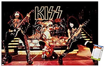 【中古】【輸入品・未使用】Trends International Kiss ライブショーウォールポスター 22.4インチ x 34インチ プレミアムポスター&マウントバンドル