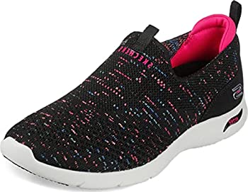 【中古】【輸入品・未使用】Skechers レディース アーチフィット リファイン - オールハート スリッポン, ブラックマルチ, 24