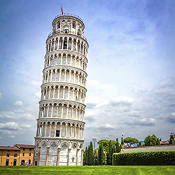 【中古】【輸入品・未使用】Yeele 7?x 7ftシン写真背景イタリアピサの斜塔Aristotle Grass Field有名なアウトドア景色子供ベビーPortraits backdrop写真ブース撮影ビニール
