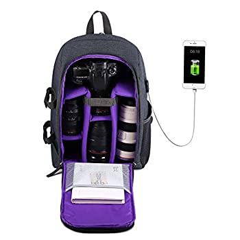 【中古】【輸入品・未使用】G-raphy カメラバッグ バックパック 写真バックパック 17インチ x 11インチ x 8インチ 三脚ホルダー付き デジタル一眼レフカメラ ミラーレスカメ|スカイマーケットプラス