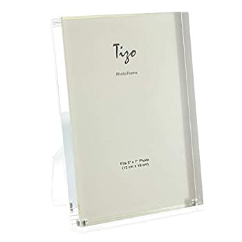 【中古】【輸入品・未使用】Tizo 縦型 5 x 7 ルーサイト写真フレーム 丈夫な厚さ1インチ クリアルーサイト&マグネット留め エレガントで実用的なブティック品質フォトフレー|スカイマーケットプラス