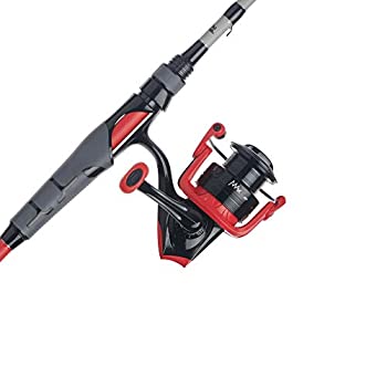 【中古】【輸入品・未使用】Abu Garcia Black Max & Max X スピニングリールと釣り竿コンボ レッド 5リールサイズ 5フィート6インチ ライト 2個
