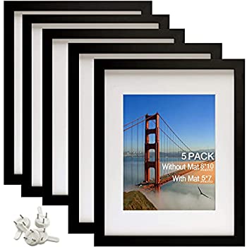 【中古】【輸入品・未使用】DTXDTech 写真フレーム 8 x 10 写真フレーム 4枚セット ディスプレイ 8 x 10 マルチフォトフレーム コラージュ 壁または卓上ディスプレイ用 ブラ
