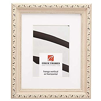 【中古】【インポート品・未当て嵌める】Craig Frames 古代かざり付ける品 10 x 13in 活動写真用写真立て 引っ敷き入眼 7 x 10inの活動写真用 象牙色