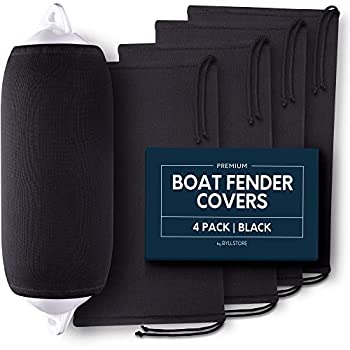 【中古】【輸入品・未使用】Byllstore ブラック プレミアム ボート フェンダー カバー ポリエステル - テイラーメイド ビッグB ハルガード スーパーガードカバー - 複数のサ｜スカイマーケットプラス