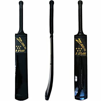【中古】【輸入品・未使用】Zeepk 5つ星 テニステープ ソフトボール クリケットバット フルサイズ カシミールウィロー ハンドメイド フルブラック スリランカスタイル