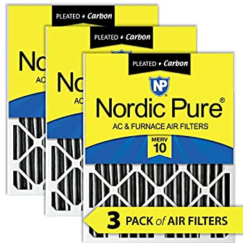 【中古】【輸入品・未使用】Nordic Pure 20?x 20?x 2pm10?C-3プリーツMERV 10?PlusカーボンAC炉フィルタ3パック、20?x 20?x 2?\