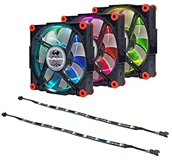 【中古】【インポート品・未当て嵌める】In Win Aurora気違い一揃いの道具3?RGB LED 120?粍気違い2つLEDストリップショー高動作無声映画落ち居るコンピュータケースファン、防振マウント冷