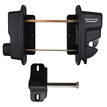【中古】【インポート品・未当て嵌める】Keystone ブラックナイロンポリマーキーロックラッチ | 両面 | 同一鍵 | KLADV-P2-BK-KA