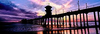 【中古】【インポート品・未当てはめる】Posterazzi PPI165961 黄金州州サンセットハンティントンビーチの波止場 亜米利加張り出し刷り上げる、7 x 18