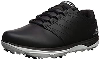 【中古】【インポート品・未当て嵌める】Skechers GO GOLF メンズ Pro 4 雨合羽 ゴルフシューズ, 黒いこと/白いこと, 8 Wide