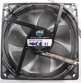 【中古】【インポート品・未当て嵌める】92x92x25粍 A9225-22RB-3BN-F1 12V 0.18A 3導線 RF-S9R-22C1 9225 DF0922512RFMN 9糎 入れもの気違い