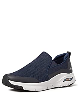 【中古】【輸入品・未使用】Skechers メンズ アーチフィット バンライン オックスフォード, ネイビー, 15 Wide