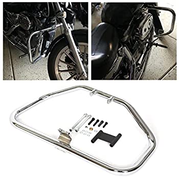 【中古】【輸入品・未使用】ECOTRIC クロームエンジンハイウェイガードクラッシュバー 84-03 Harley Sportster 883 1200 W/金具対応