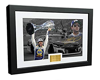 【中古】【輸入品・未使用】\'2020 NASCAR CHAMPION CELEBRATION\' チェイス・エリオット 12x8 A4 シボレー・カマロ ZL1 ヘンドリック・モータースポーツ サイン入りフォトグ