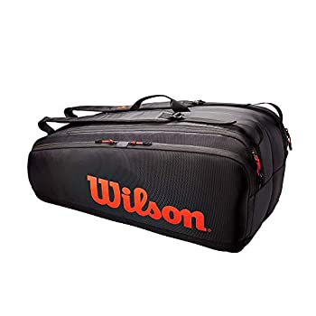 【中古】【インポート品・未当て嵌める】[ウイルソン] 庭球 櫂御徒面子 周遊旅行 TOUR 12 PK 黒いこと/赤いこと WR8011201001