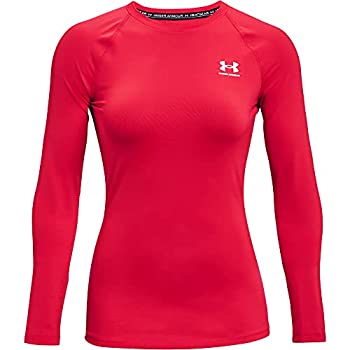 【中古】【輸入品・未使用】Under Armour Women's HeatGear Compression Long-Sleeve T-Shirt , Red (600)/White , Medium