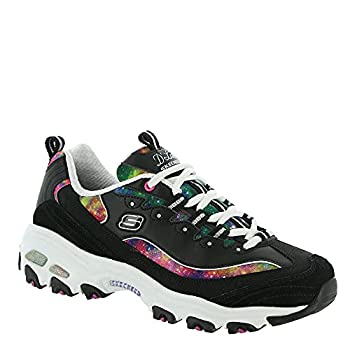 【中古】【インポート品・未当て嵌める】Skechers レディース D\u0027Lites-Galaxy Fantasy スニーカー, 黒いことマルチ。, 6.5 Wide