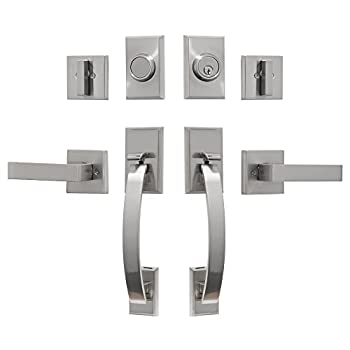 【中古】【輸入品・未使用】KIAYACI フロントドアハンドルセット ダブルドアロックセット シルバードアハンドル デッドボルトロック ドアエントリドアロックセット デッドボ｜スカイマーケットプラス