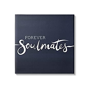 【中古】【インポート品・未当て嵌める】Stupell Industries Forever Soulmates 優しいこと音楽フレーズ 青色グラデーション周囲の状況、Jo Taylorによる青写真