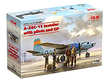 【中古】【輸入品・未使用】ICM 48288 - A-26C-15 インベーダー パイロットと地上人員