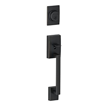 【中古】【インポート品・未当て嵌める】Schlage 世紀飾りつけ手持ち部分仕掛ける デッド雄捻子付き添い人 Handleset Exterior_Century F58 CEN 716 1 [並行輸入品]