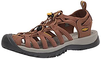 【中古】【インポート品・未当て嵌める】(キーン) KEEN レディース ウィスパー サンダル, 珈琲リキュール/キーン黄色, 5