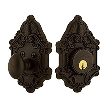 【中古】【インポート品・未当て嵌める】Nostalgic Warehouse 726058?Victorian一皿Single円筒デッド雄捻子Victorian部屋の入り口ノッブでoil-rubbedブロンズ、