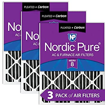 【中古】【輸入品・未使用】Nordic Pure 16?x 20?x 2pm8?C-3プリーツMERV 8?PlusカーボンAC炉フィルタ3パック、16?x 20?x 2?\\\