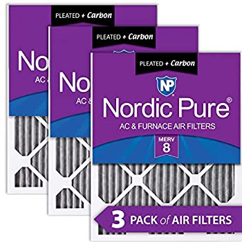 【中古】【輸入品・未使用】Nordic Pure 18?x 18?x 1pm8?C-3プリーツMERV 8?PlusカーボンAC炉フィルタ3パック、18?x 18?x 1?\