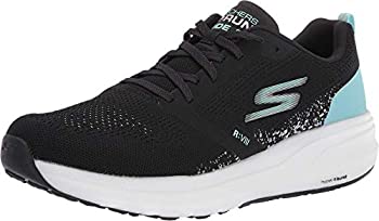 【中古】【インポート品・未当て嵌める】Skechers Go Run Ride 8 Black/Turquoise 5.5 D - Wide