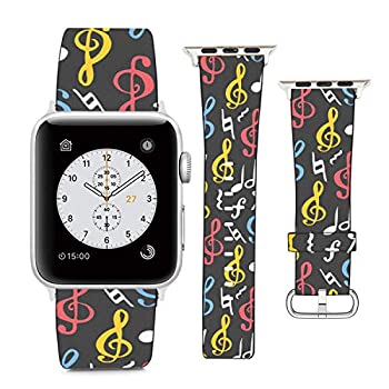 【中古】【インポート品・未当て嵌める】Apple Watch商品目録ダンス楽隊 42粍 44粍 (快い音万覚え帳) PUなめし革ダンス楽隊 取り替えっこ用同盟罷工一回り iWatch Series 5 4 3 2 1用