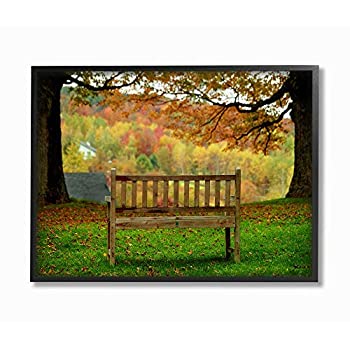 【中古】【輸入品・未使用】ロンリーオータムベンチ グリーン オレンジ 季節写真 24x30 aa-027_fr_24x30｜スカイマーケットプラス