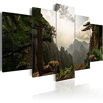 【中古】【輸入品・未使用】artgeist Handart キャンバスウォールアート 自然山脈 40x20インチ - 5点 ペインティング キャンバスプリント ピクチャー アートワーク イメージ