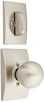 【中古】【輸入品・未使用】Schlage Lock Company F59ORB619CEN オービットインテリアパックノブセット シングルシリンダーデッドボルト付き サテンニッケル