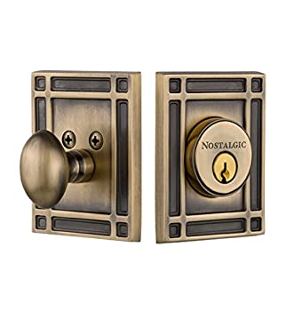 【中古】【輸入品・未使用】Nostalgic Warehouse ミッション シングルシリンダー デッドボルト アンティーク真鍮|スカイマーケットプラス