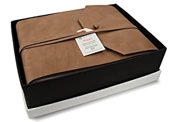 【中古】【インポート品・未当て嵌める】(Small, Tan) - Viaggio Small Tan Handmade Recycled Leather Wrap Photo Album, Classic Style Pages (16糎 x 22糎 x 6糎)