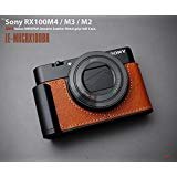 【中古】【輸入品・未使用】LIM'S 本革カメラメタルグリップハーフケース LE-MHCRX100BR(ブラウン) Sony RX100M4/M3/M2用