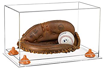 【中古】【インポート品・未当て嵌める】Better Display Cases せつ然たるアクリル樹脂ベイスボールキャッチャーグローブディスプレイケース オレンジライザーとせつ然たる軍事基地 (A011/V16)