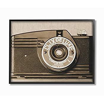 【中古】【インポート品・未当てはめる】Stupell Industries アンティーク写真機 ヴィンテージ セピア色活動写真、エド・ゴールドスタインによる目論む、24 x 30、黒いこと枠組み