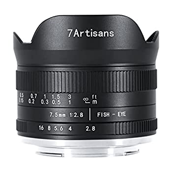 【中古】【インポート品・未当てはめる】7artisans 7.5粍 f2.8 Mark II APS-C 魚眼広角ハウツー物固着させる水晶体 Panasonic Micro 4/3 MFT 銀鏡レスカメラ G1 G2 G3 G5 G6 G7 GF1 GF2 GX1
