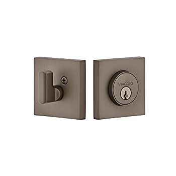 【中古】【インポート品・未当て嵌める】Viaggio 628422 Quadrato Rosette 2-3/8\" うしろ側仕掛ける シングル円柱 チタン 薄墨色 デッド雄捩子"