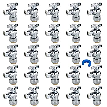 【中古】【インポート品・未当てはめる】SUNGATOR 1/2 x 3/8in 締めつけるシャットオフバルブ うしろ押しして繋ぎ合わせる角度立ちふさがる弁膜 鉛なし 金管楽器配管工業あと継ぎ PEX 銅 CPVC PE-RT 切りおとすゼムクリップ付