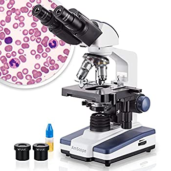 【中古】【インポート品・未当てはめる】AmScope 3-Dダブルレイヤーメカニカルステージと40X-1000X LED科学研究所Siedentopf双眼鏡の組み合わせるマイクロスコープ