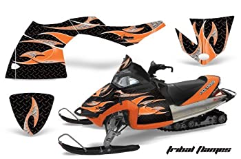 【中古】【輸入品・未使用】2005???2007ポラリスFusion AMRRACINGグラフィックスデカールキット???Tribal Flames???orange-black
