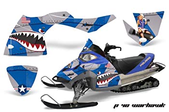 【中古】【輸入品・未使用】2005???2007ポラリスFusion AMRRACINGグラフィックスデカールキット???Warhawk???ブルー|スカイマーケットプラス