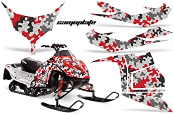 【中古】【輸入品・未使用】ポラリスIQ Race 600?AMRRACINGグラフィックスデカールキット???CAMOPLATE???レッド|スカイマーケットプラス